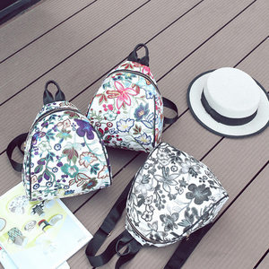 夏季防水pu背包女韓版潮2017新款個性刺繡老虎頭雙肩包百搭旅行包